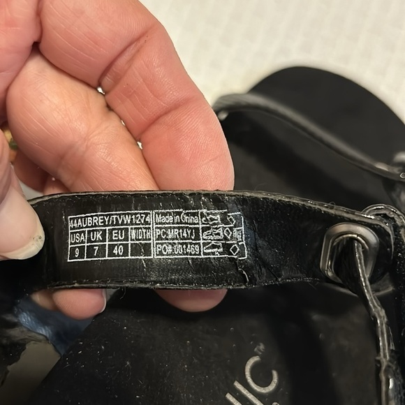 Vionic Aubrey Black Snakeskin Print Orthaheel Slide Sandals Size 9 - Picture 10 of 13